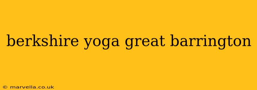 berkshire yoga great barrington