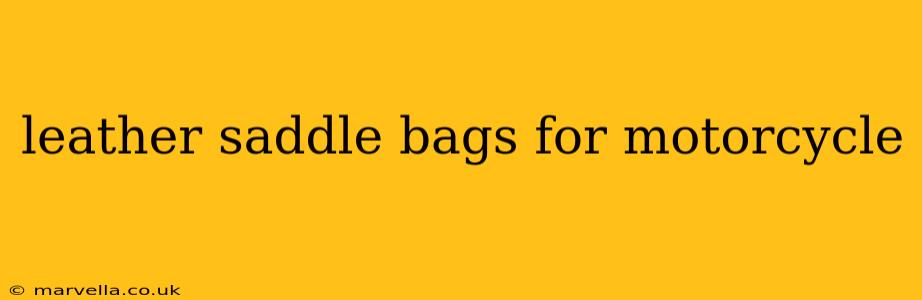 leather saddle bags for motorcycle