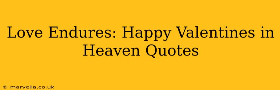 Love Endures: Happy Valentines in Heaven Quotes