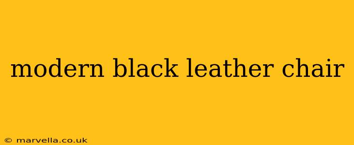 modern black leather chair
