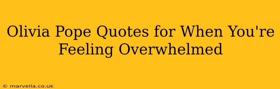 Olivia Pope Quotes for When You're Feeling Overwhelmed