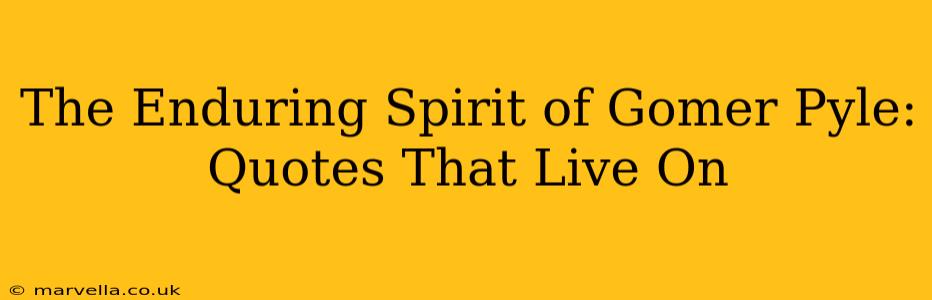 The Enduring Spirit of Gomer Pyle: Quotes That Live On