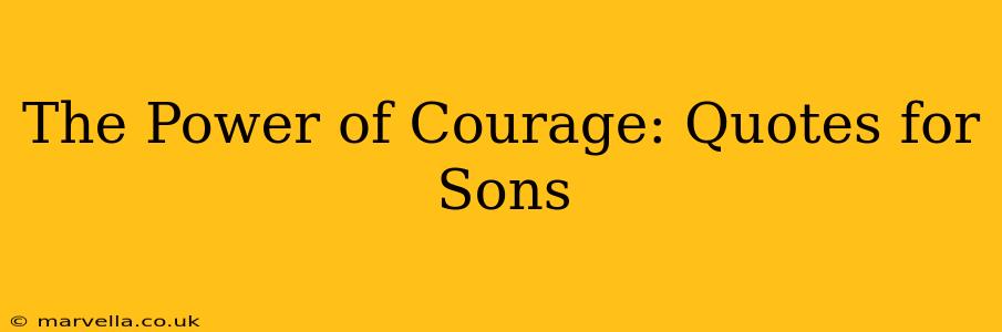 The Power of Courage: Quotes for Sons
